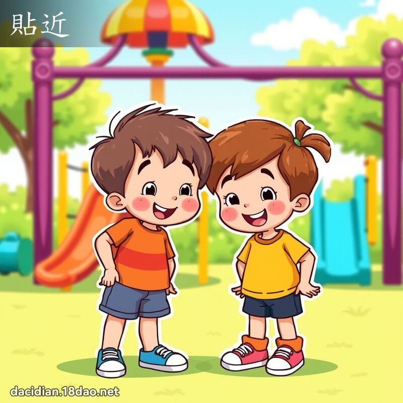 贴近 - 国语大辞典配图