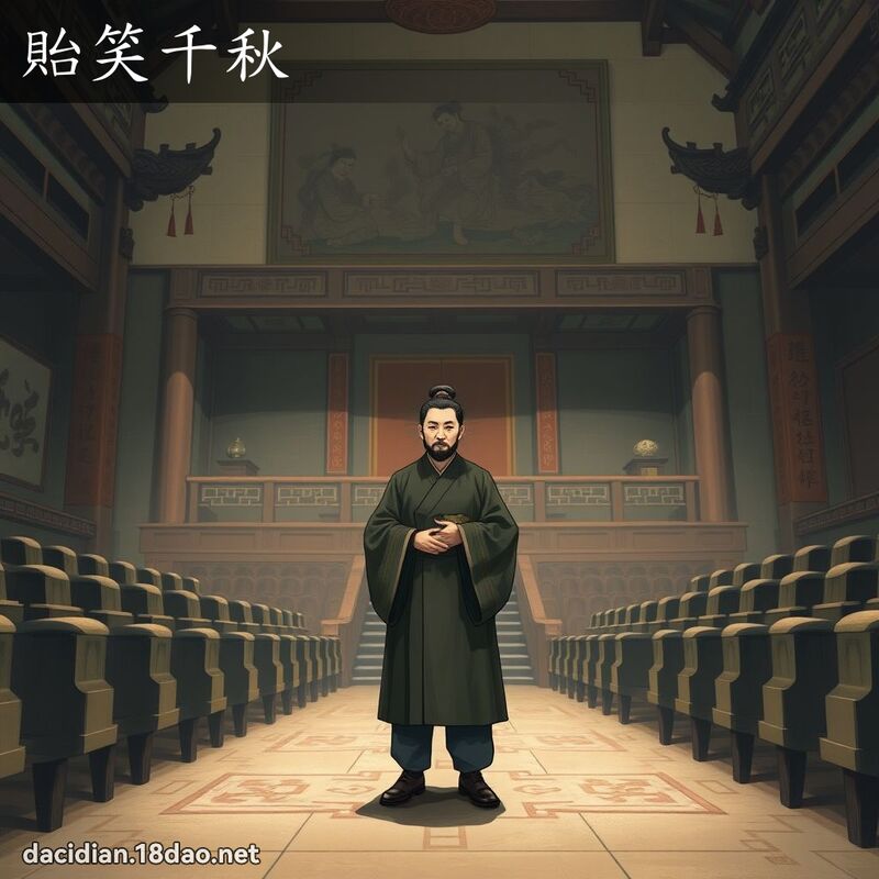 貽笑千秋 - 国语大辞典配图