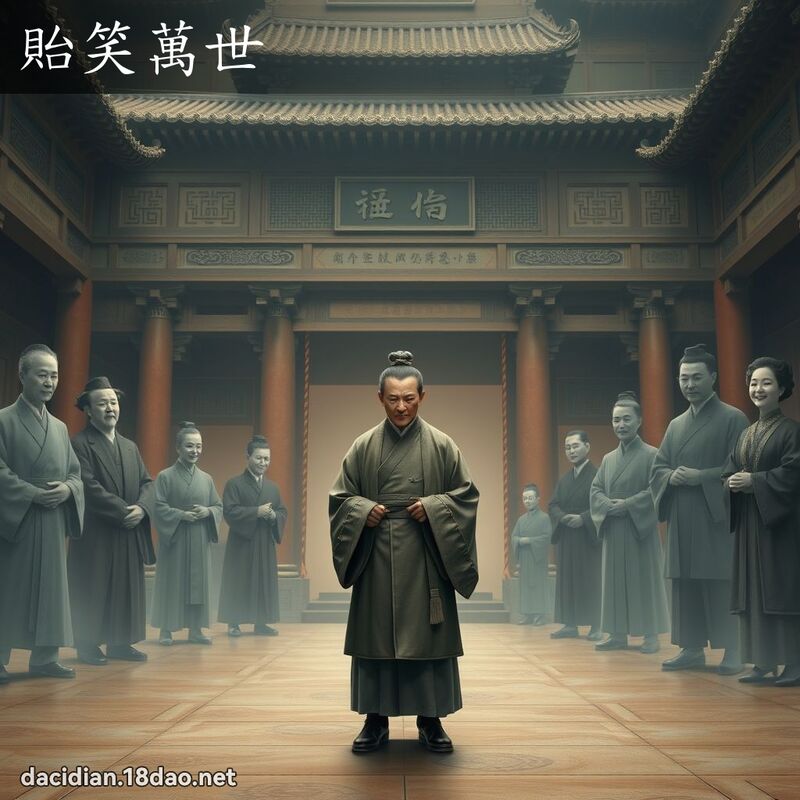 貽笑万世 - 国语大辞典配图