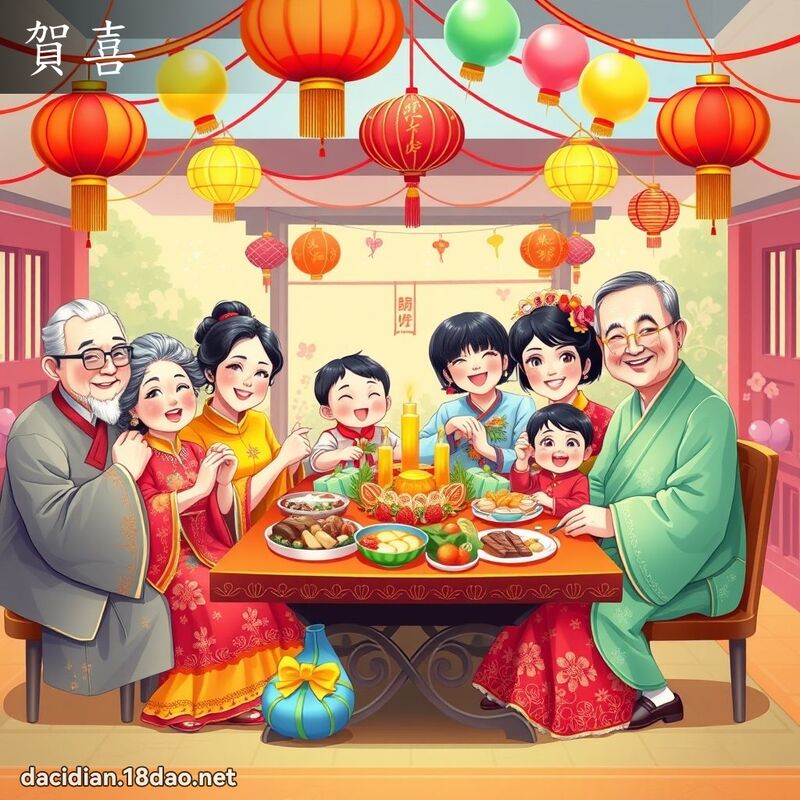 贺喜 - 国语大辞典配图