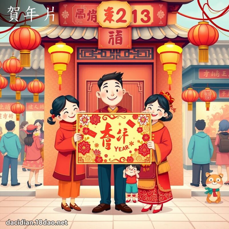 賀年片 - 國語大辭典配圖