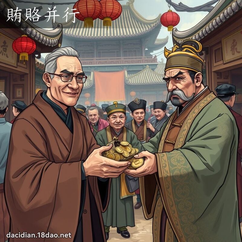 贿赂并行 - 国语大辞典配图