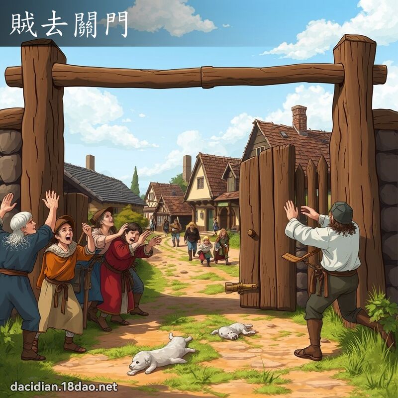 贼去关门 - 国语大辞典配图