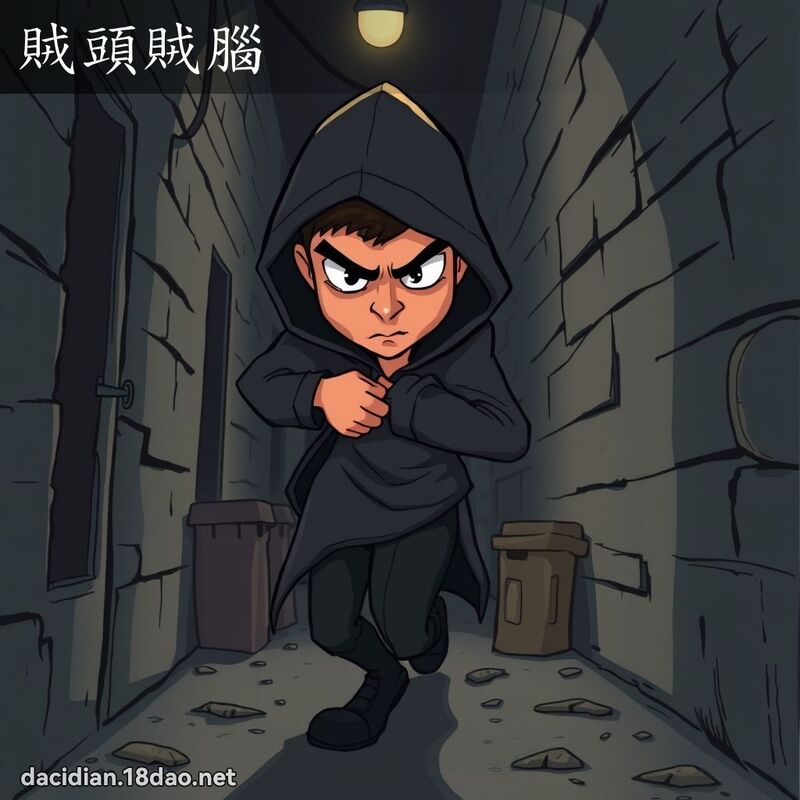 賊頭賊腦 - 國語大辭典配圖