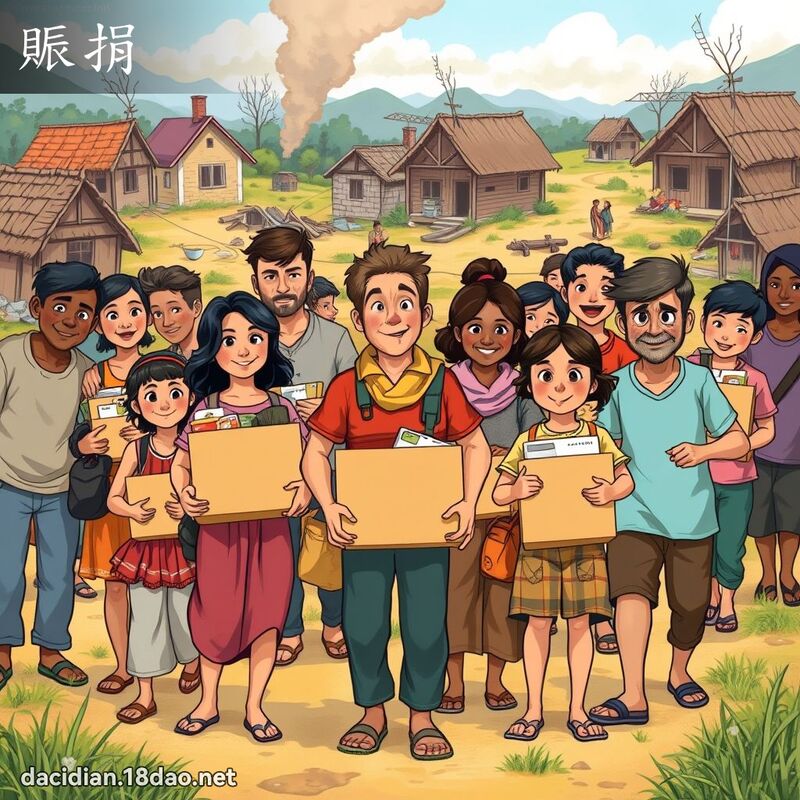 賑捐 - 国语大辞典配图