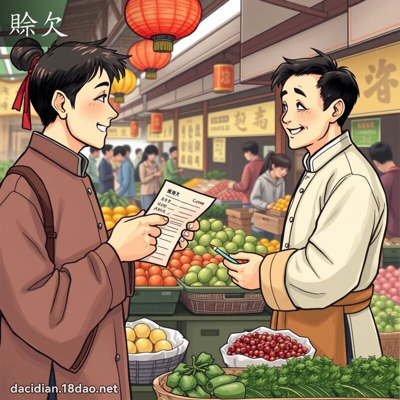 賒欠 - 國語大辭典配圖