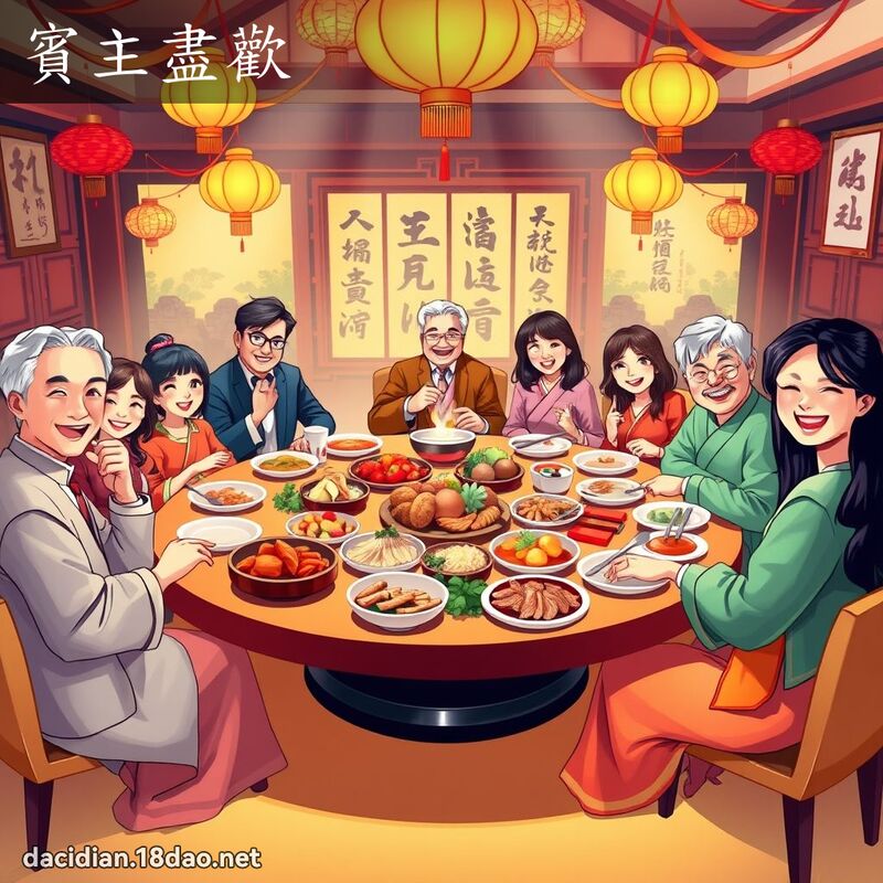 賓主盡歡 - 國語大辭典配圖