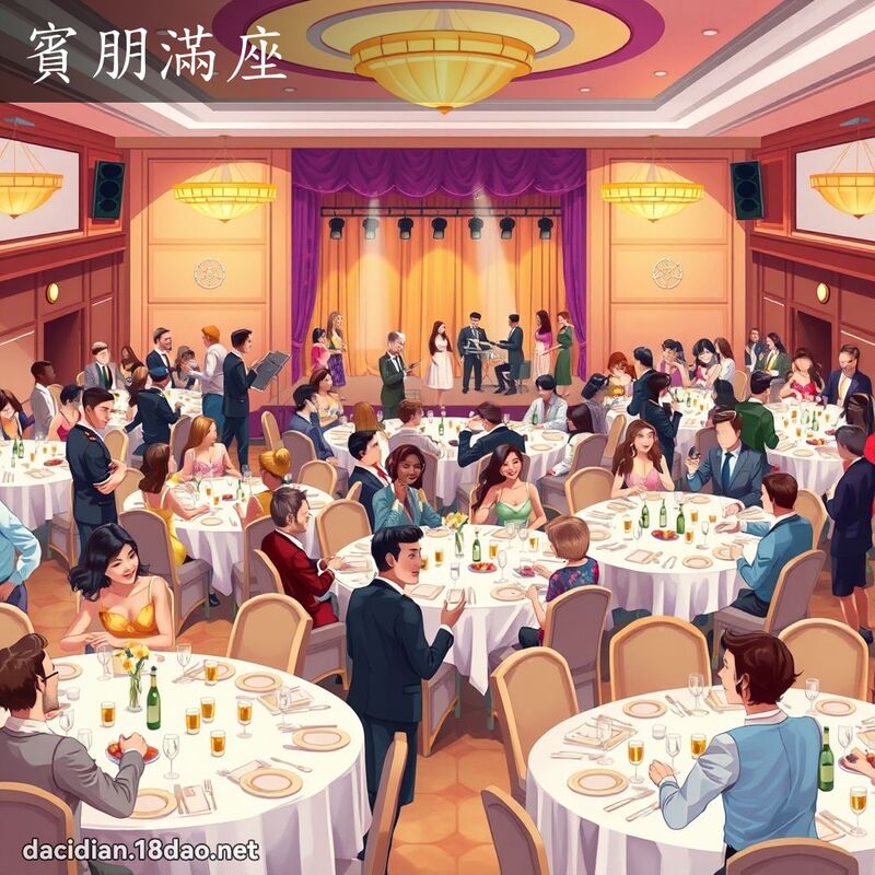 賓朋滿座 - 國語大辭典配圖
