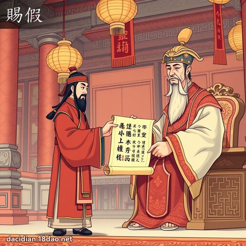 赐假 - 国语大辞典配图