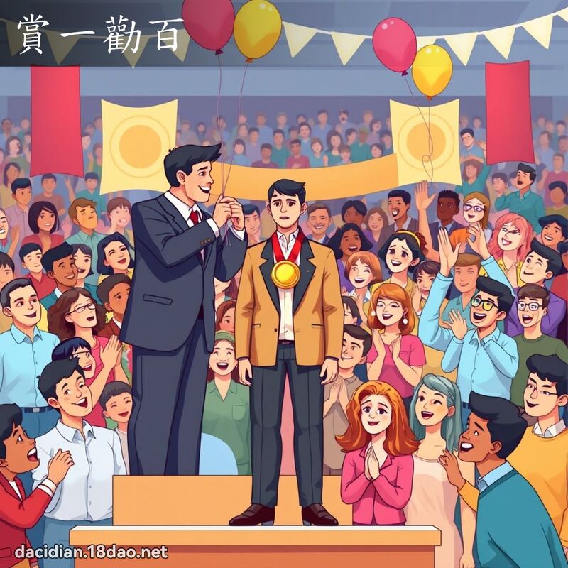 賞一勸百 - 國語大辭典配圖