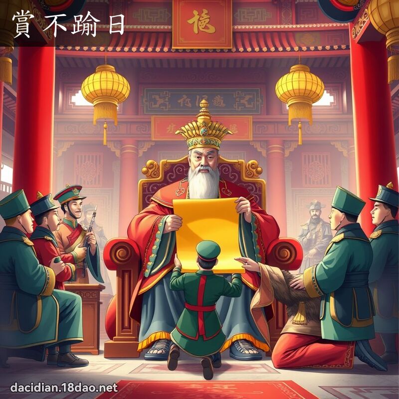 賞不踰日 - 國語大辭典配圖