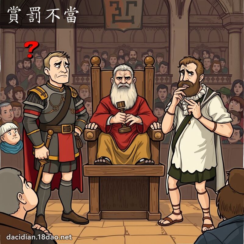 賞罰不當 - 國語大辭典配圖