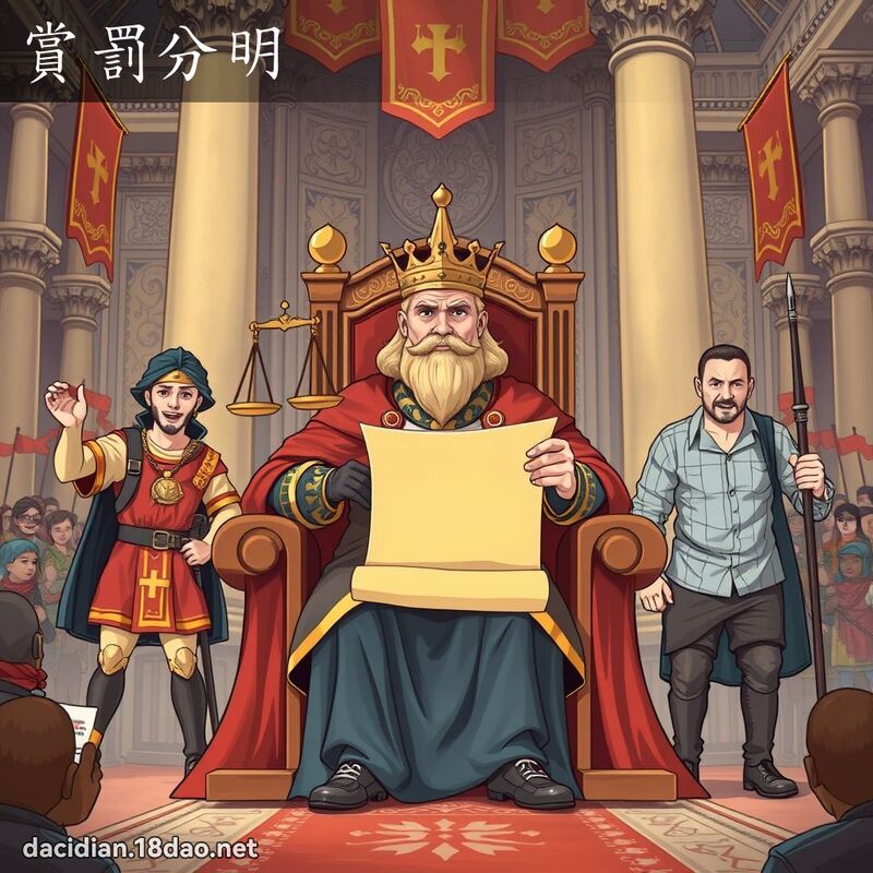 赏罚分明 - 国语大辞典配图