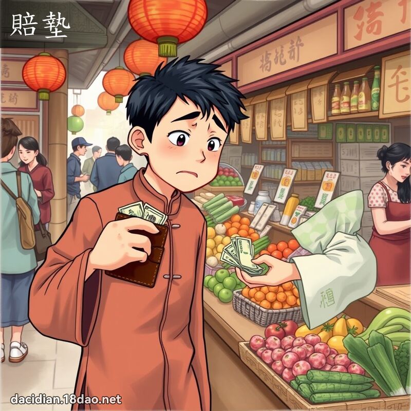 賠墊 - 國語大辭典配圖