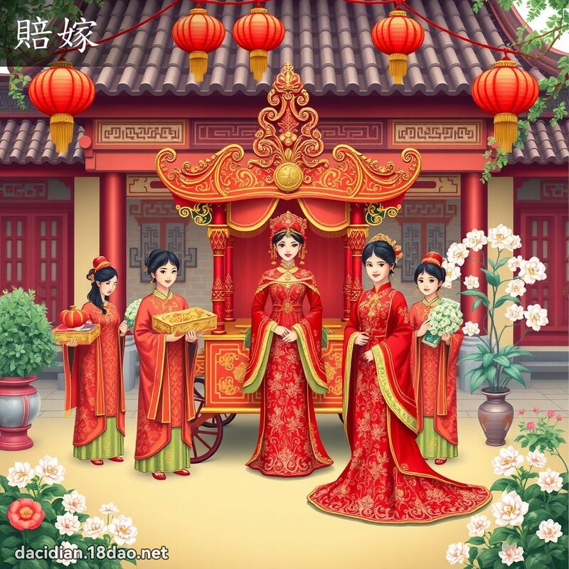 赔嫁 - 国语大辞典配图