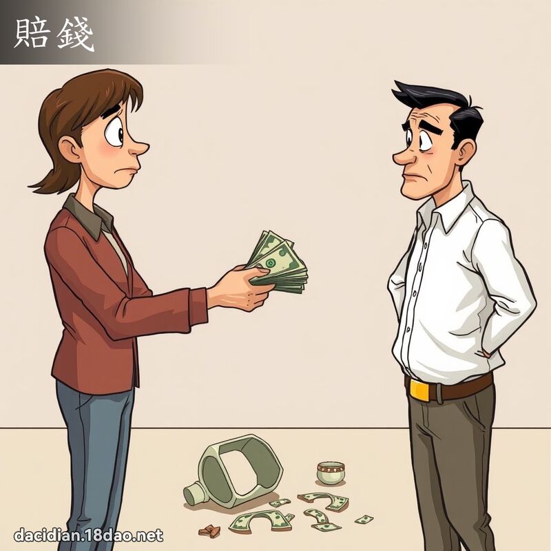 赔钱 - 国语大辞典配图