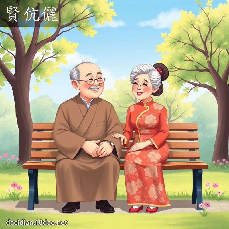 賢伉儷 - 國語大辭典配圖
