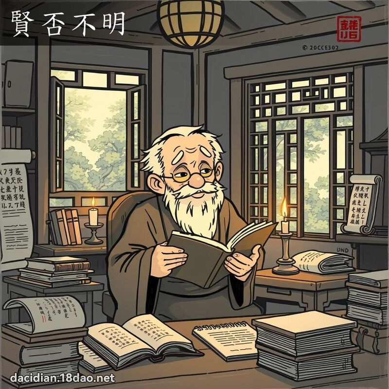 贤否不明 - 国语大辞典配图