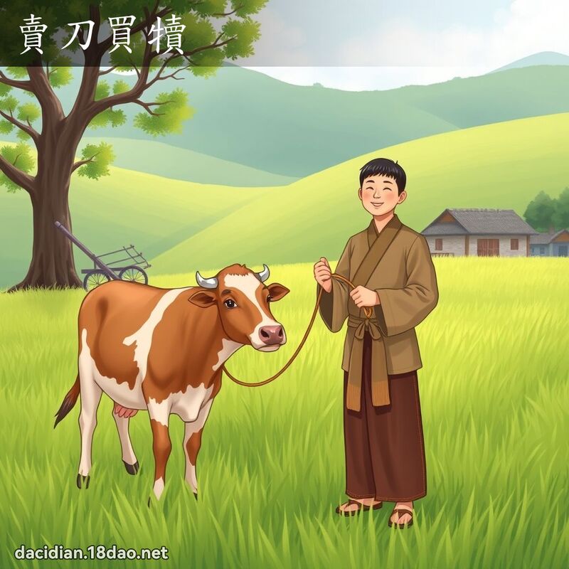 卖刀买犊 - 国语大辞典配图