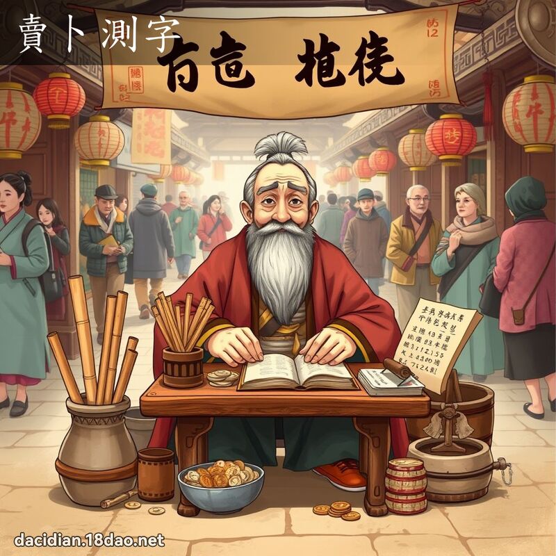 賣卜測字 - 國語大辭典配圖