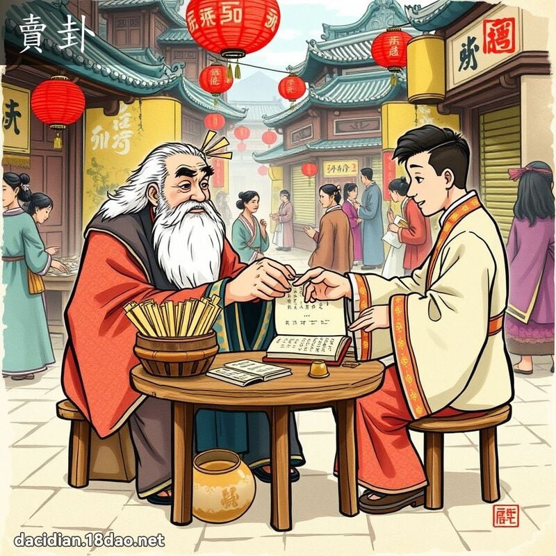 賣卦 - 國語大辭典配圖