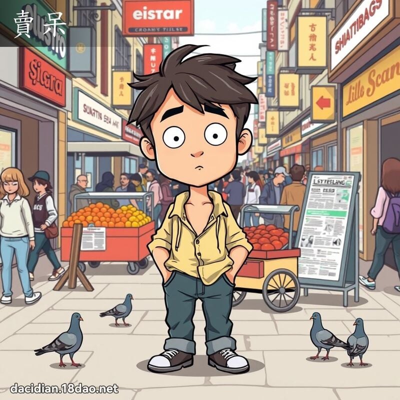 賣呆 - 國語大辭典配圖