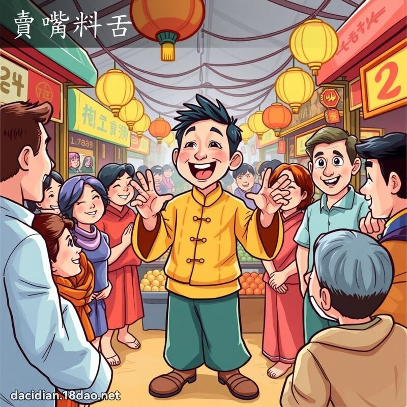 賣嘴料舌 - 國語大辭典配圖