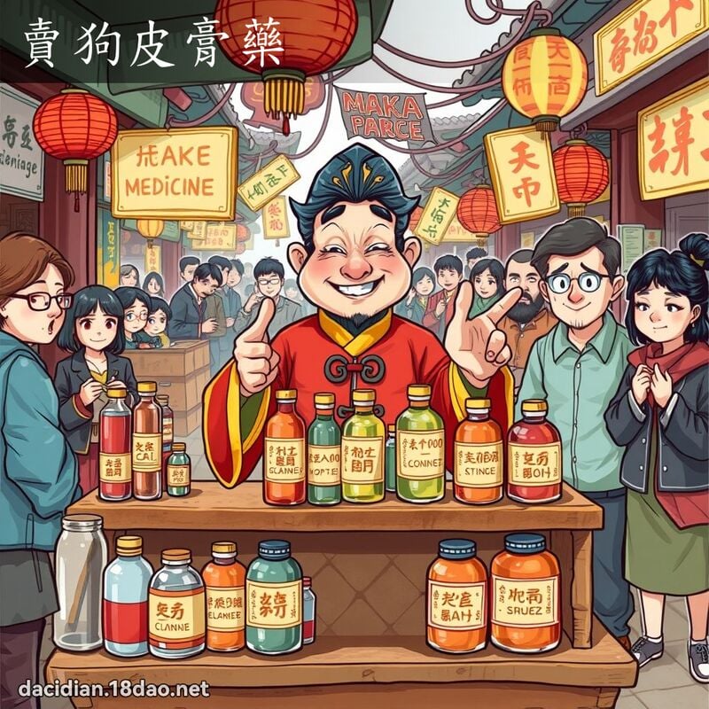 卖狗皮膏药 - 国语大辞典配图