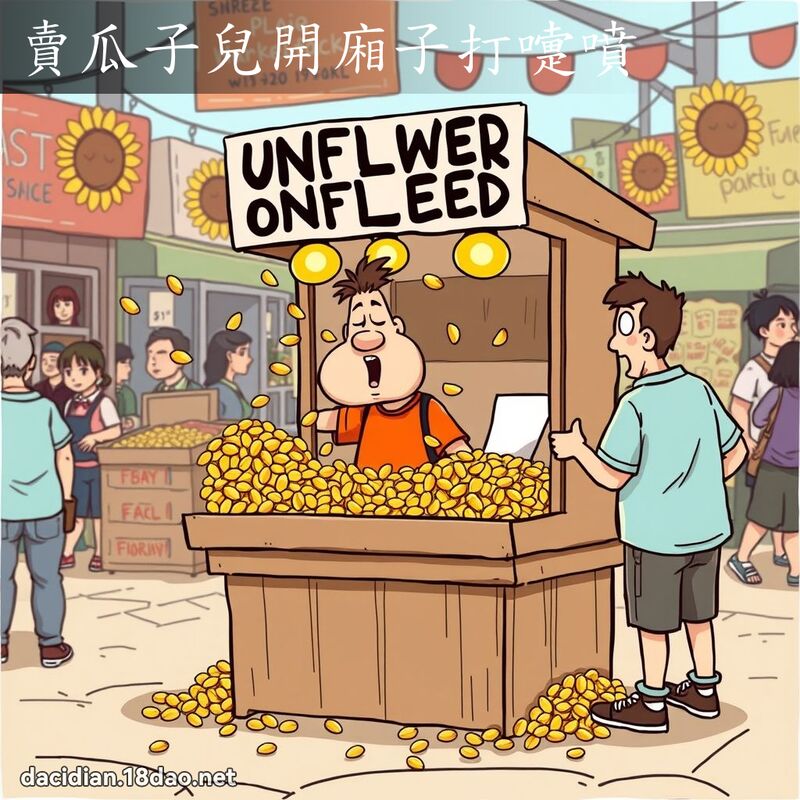 賣瓜子兒開廂子打嚏噴 - 國語大辭典配圖