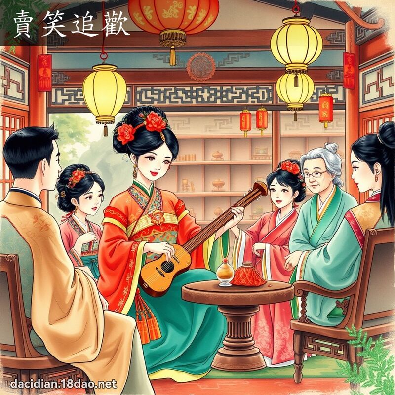 卖笑追欢 - 国语大辞典配图