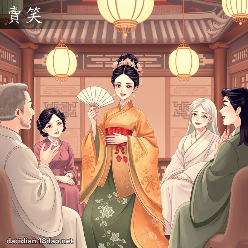 賣笑 - 國語大辭典配圖
