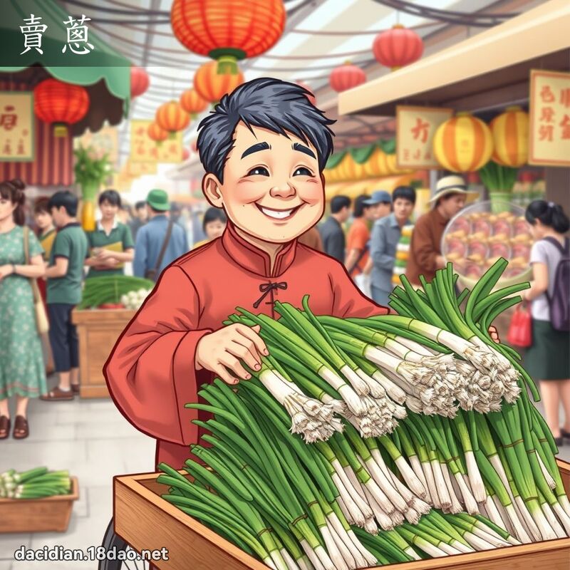 賣蔥 - 國語大辭典配圖