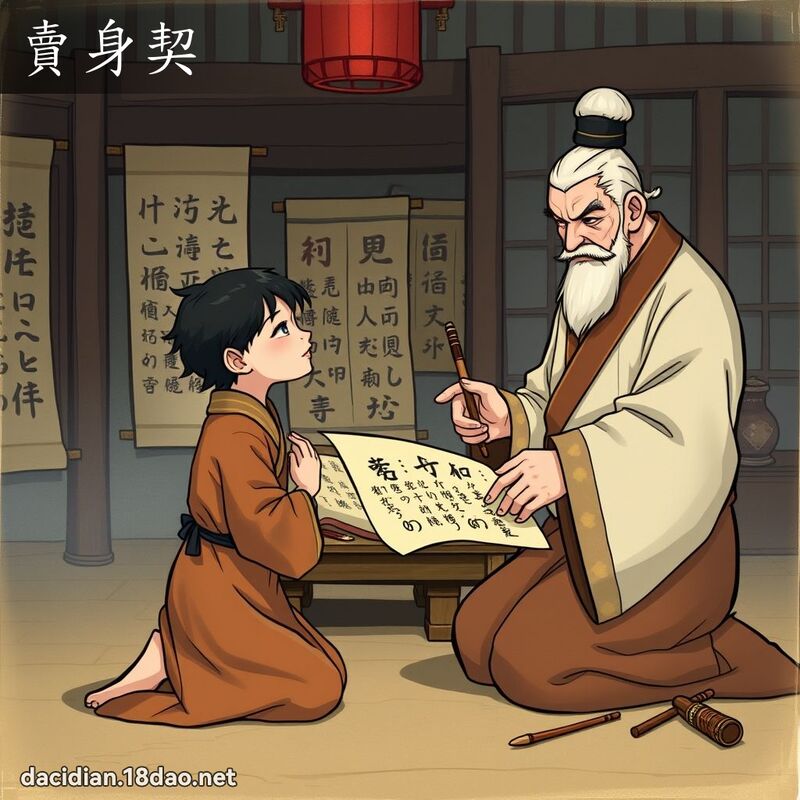 卖身契 - 国语大辞典配图