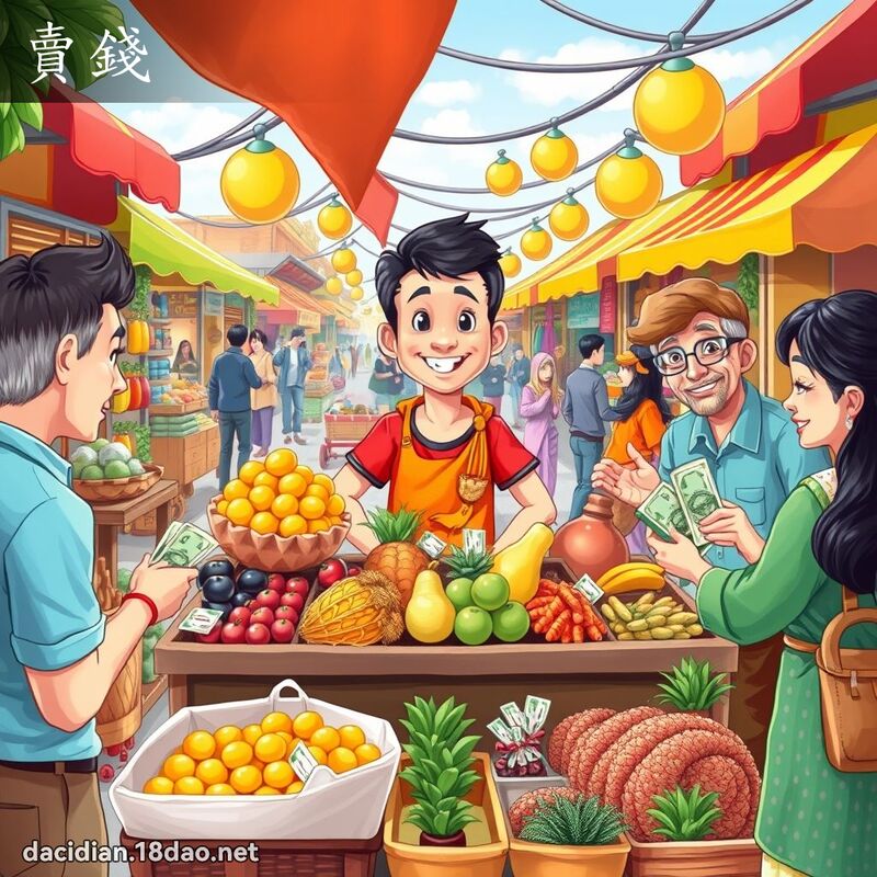賣錢 - 國語大辭典配圖