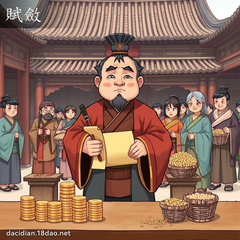 赋敛 - 国语大辞典配图