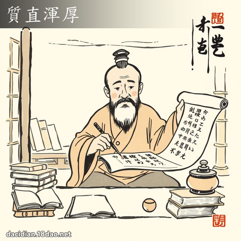 質直渾厚 - 國語大辭典配圖