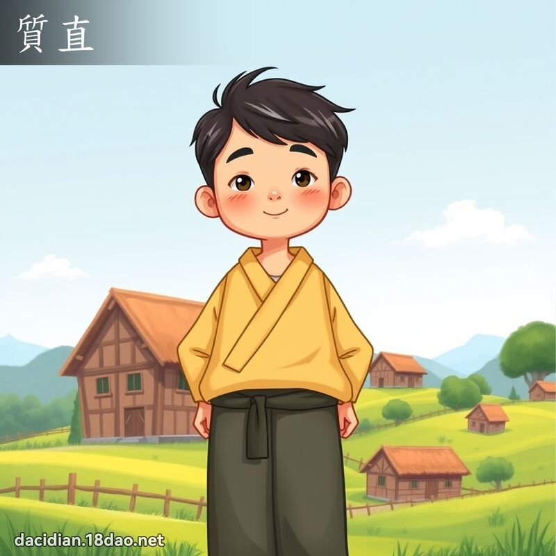 質直 - 國語大辭典配圖