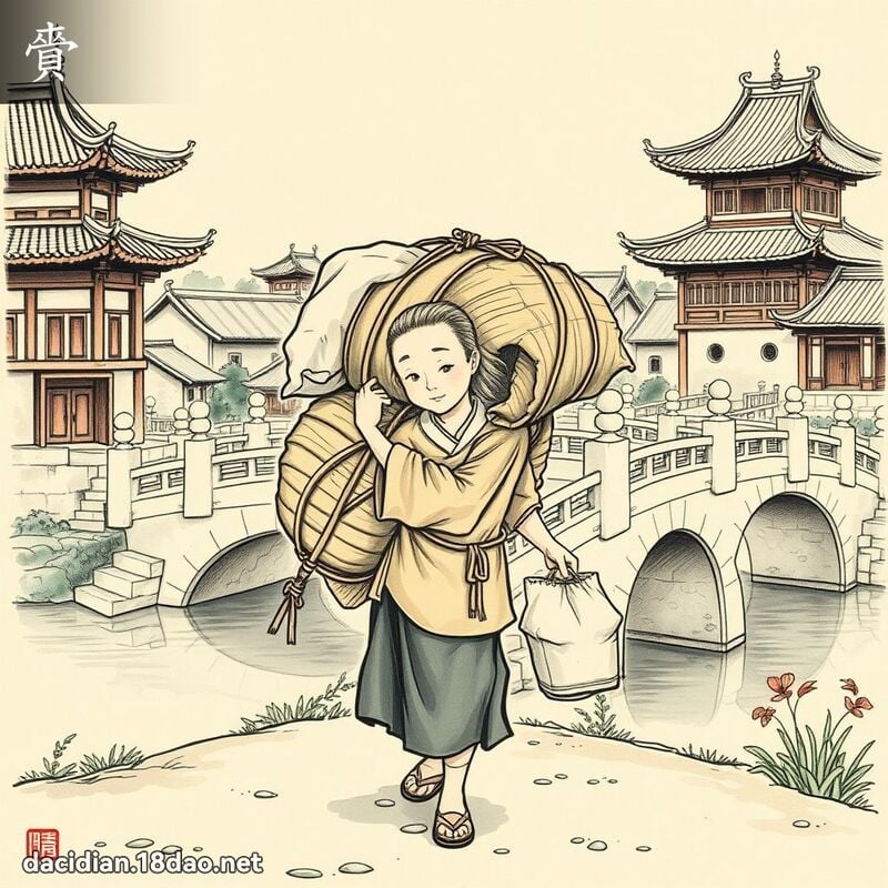 賫 - 國語大辭典配圖