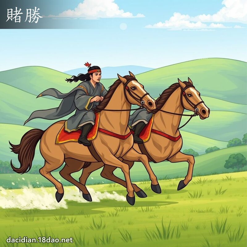 赌胜 - 国语大辞典配图