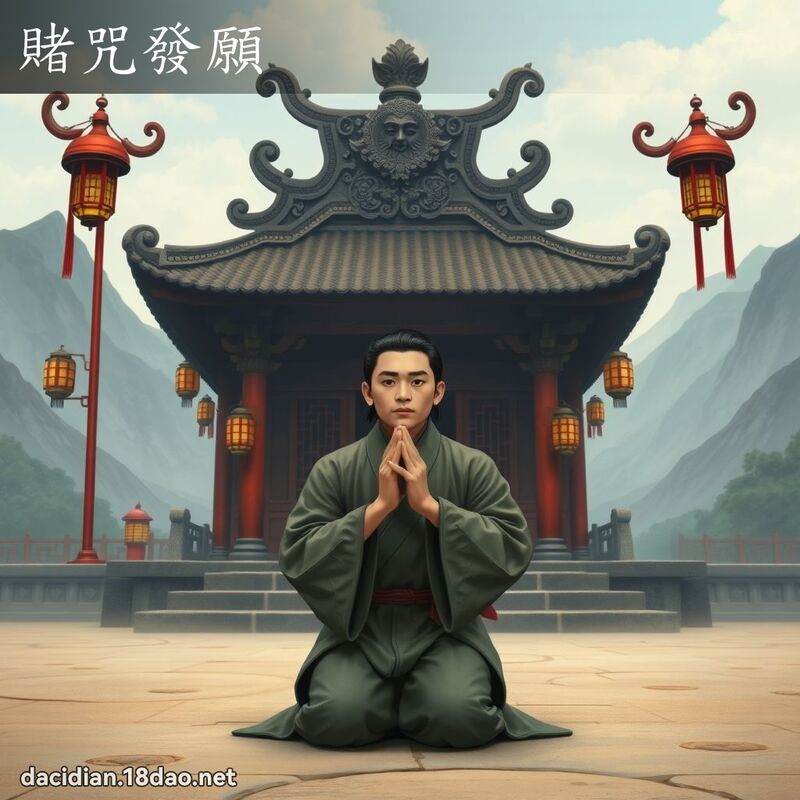 赌咒发愿 - 国语大辞典配图