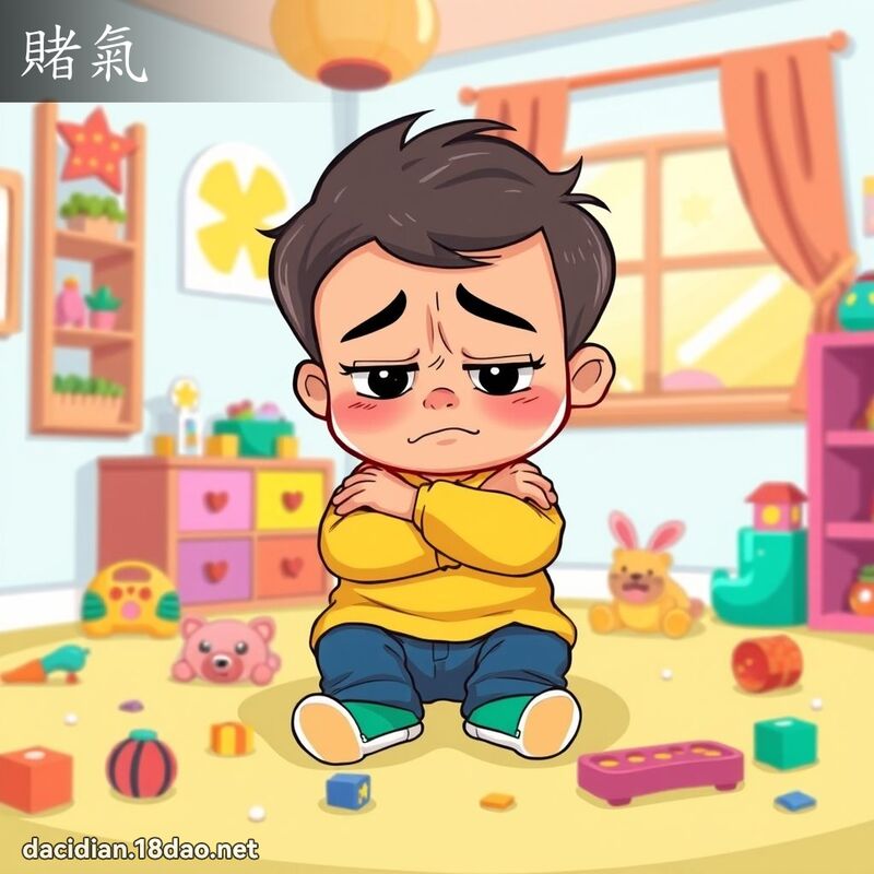 赌气 - 国语大辞典配图