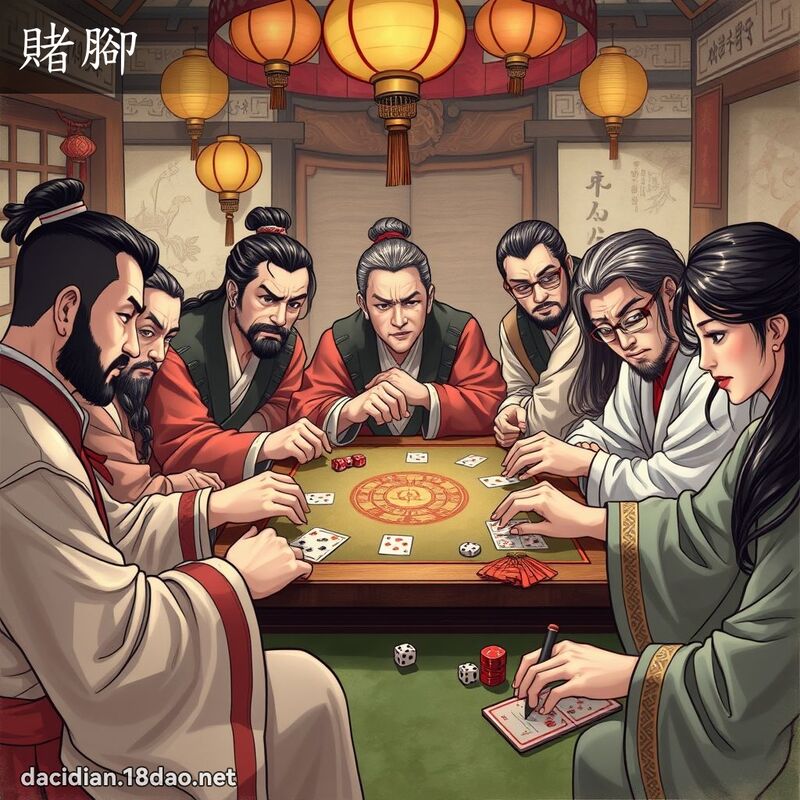 赌脚 - 国语大辞典配图