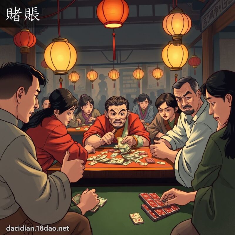 賭賬 - 國語大辭典配圖