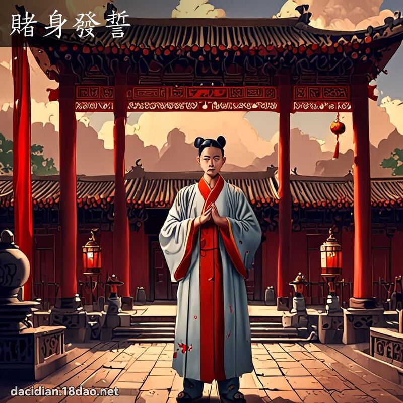 賭身發誓 - 國語大辭典配圖