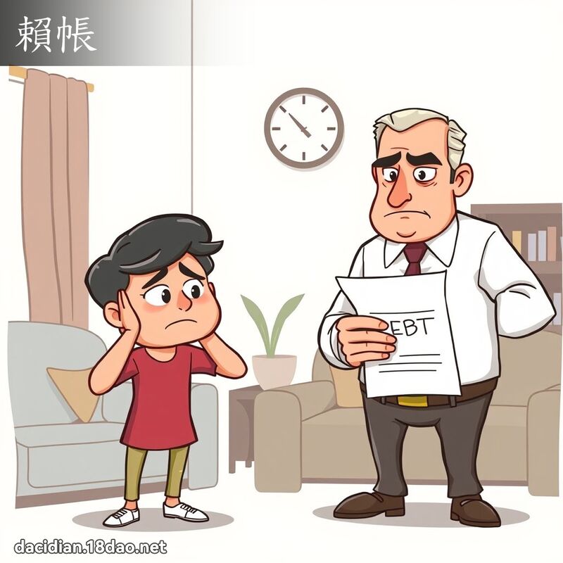 賴帳 - 國語大辭典配圖