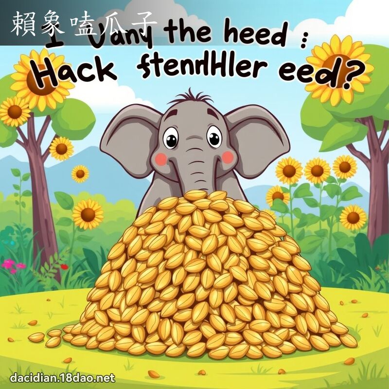 賴象嗑瓜子 - 國語大辭典配圖