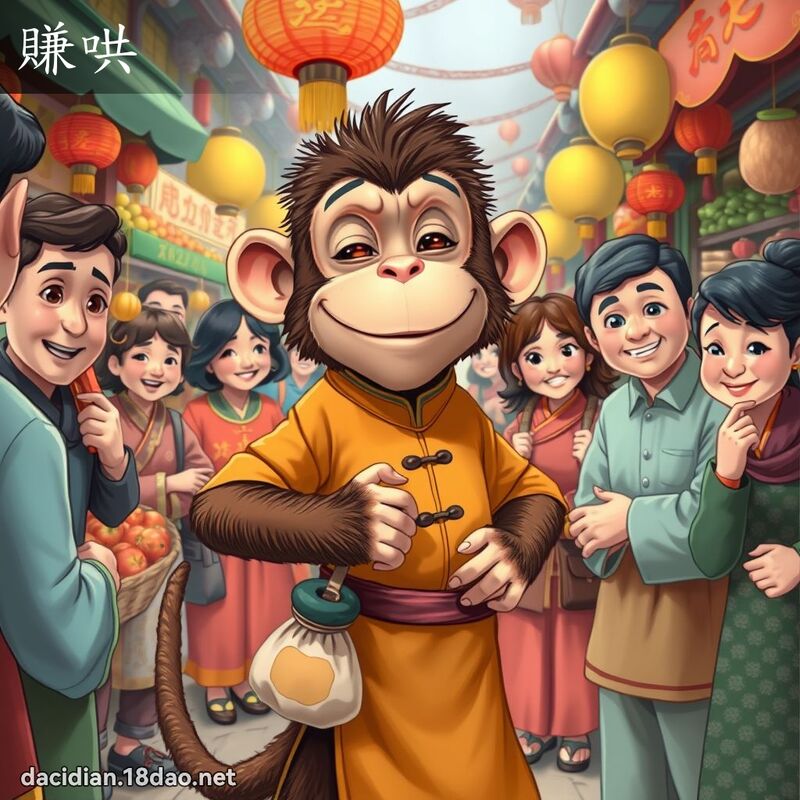 赚哄 - 国语大辞典配图