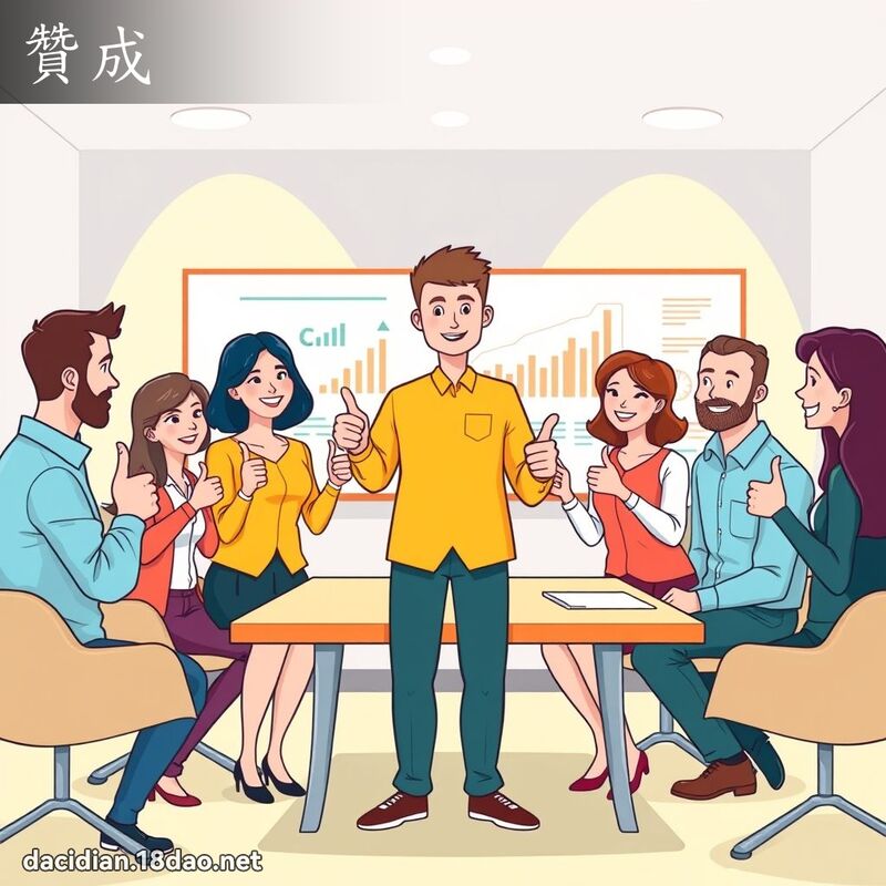贊成 - 國語大辭典配圖
