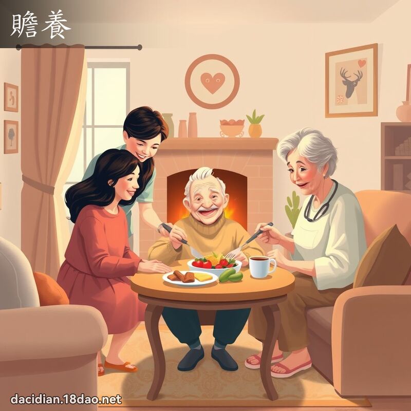 赡养 - 国语大辞典配图