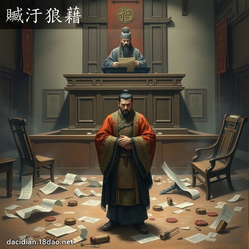 贓汙狼藉 - 國語大辭典配圖